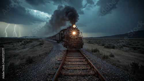 Steam train in Wild West , USA.