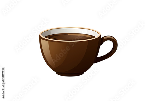 Wallpaper Mural Pixel Art Coffee Cup: Brown Mug of Hot Beverage on Black Background isolated on transparent background Torontodigital.ca