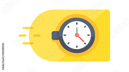 Fast delivery timer express shipping deadline urgent time management countdown quick service speed concept