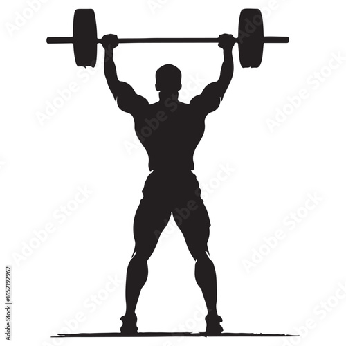 silhouette of a man lifting weights
