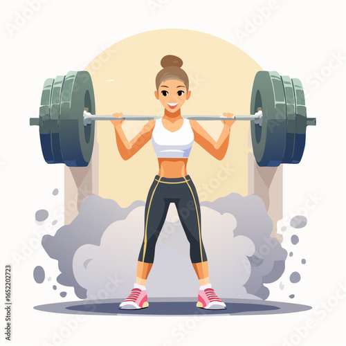 Muscular young athletes lift barbells and dumbbells, training their bodies and building strength at the gym