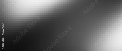 Square shape of black and white color in gradient pattern. 2D layout illustration