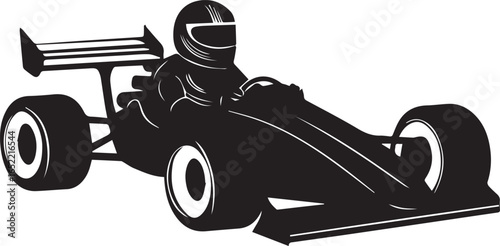 High-Speed Formula Racer in Full Motion