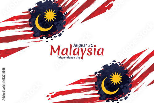 August 31, Independence day of Malaysia vector illustration. Suitable for greeting card, poster and banner. 