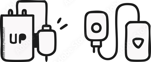 Intravenous Drip Medical Equipment Illustration.