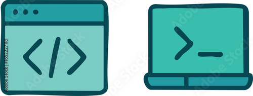 Programming and Web Development Icons Set.