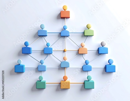 Colorful interconnected people graphic design
