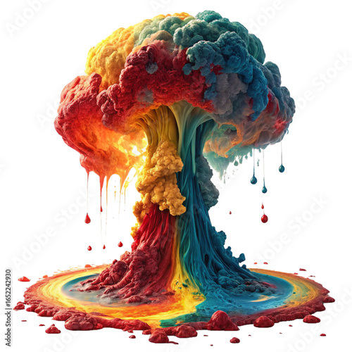 Vibrant abstract explosion of color, symbolizing creative power and dynamic change