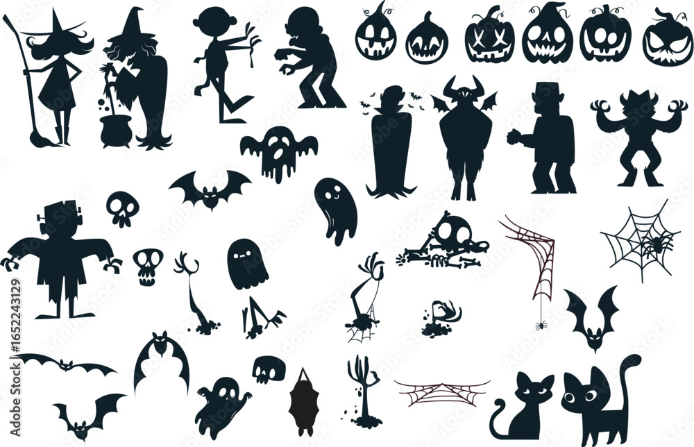 Fototapeta premium vector silhouettes of animals