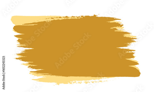 Yellow Paint Brush Stroke Isolated on White - Abstract Acrylic Paint Swash, Vibrant Artistic Brushstroke Texture, Studio Shot, Stock Photo for Graphic Design and Creative Backgrounds