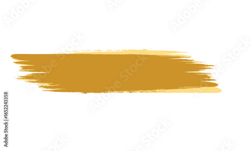 Yellow Paint Brush Stroke Isolated on White - Abstract Acrylic Paint Swash, Vibrant Artistic Brushstroke Texture, Studio Shot, Stock Photo for Graphic Design and Creative Backgrounds