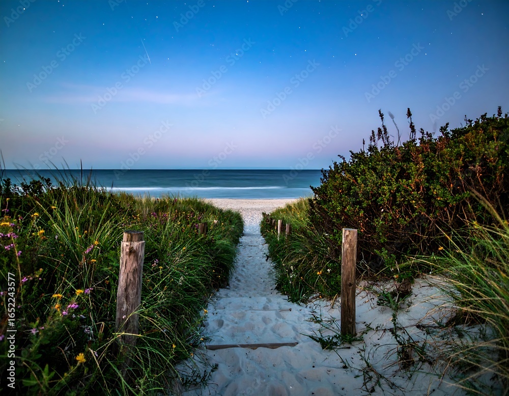 Fototapeta premium Coastal path at twilight