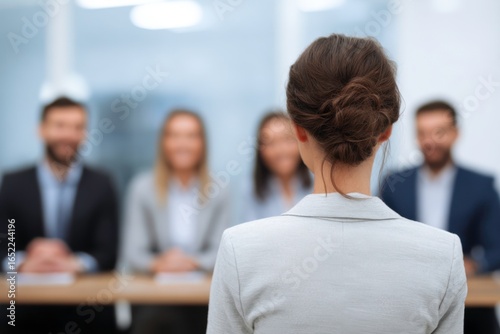 woman being interviewed by interviewer