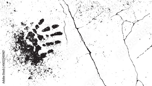 crack black ink blots Abstract Overlay, scratches on vintage white surface vector design transparent background