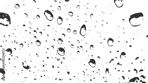 Abstract White Water Droplets Background Texture, rain dot drops on the vector design transparent grunge background.