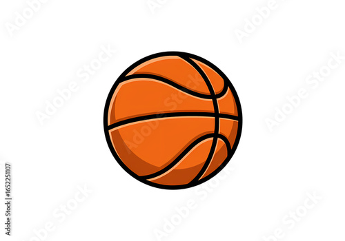 Illustration of a Basketball on a Black Background isolated on transparent background