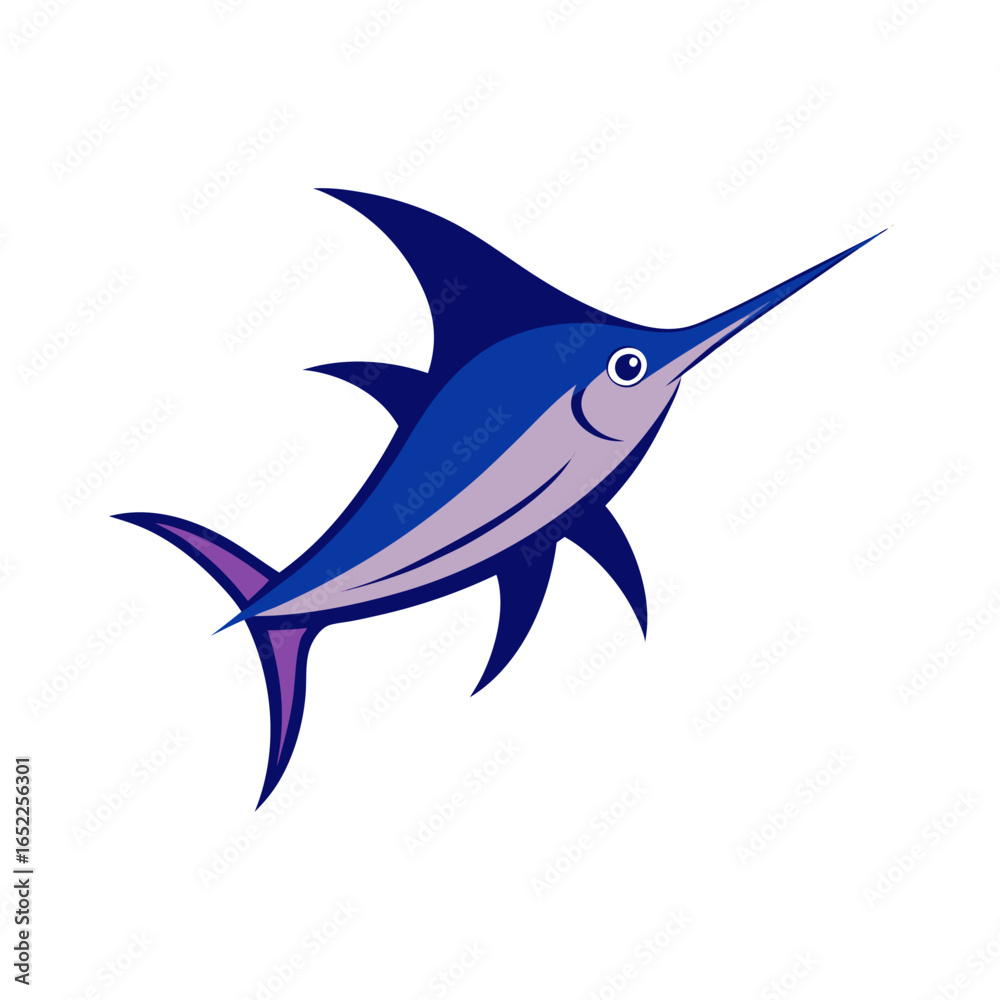 Fototapeta premium blue shark vector illustration