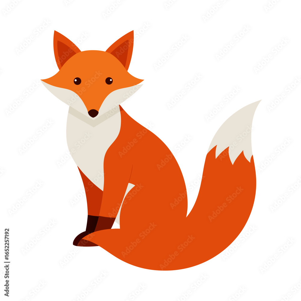 Obraz premium fox cartoon isolated on white