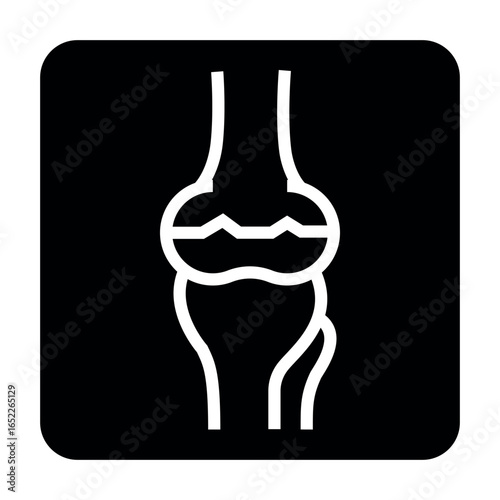 arthritis black line icon for digital and print projects.