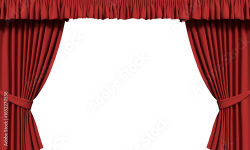 red orange pink color curtain velvet theatre red curtain textile opera white isolated background object curtain velvet red cinema present award film scene red curtain award mockup empty blank open art