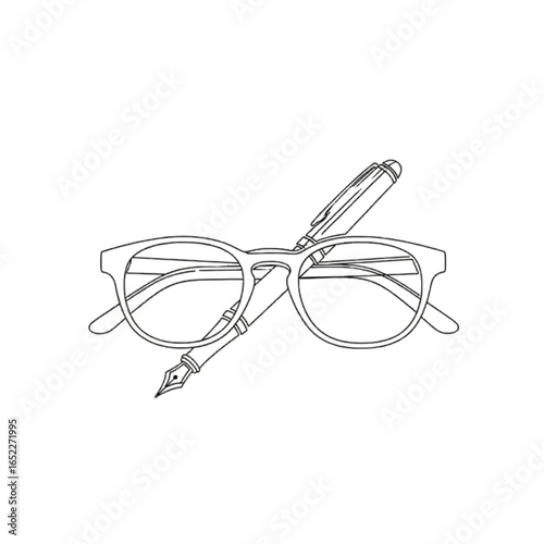 Glasses isolated on white background eyewear accessory