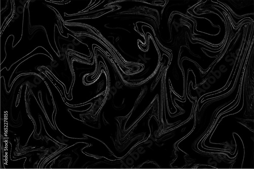 Abstract dark fluid background with swirling marble patterns. Wave curves, subtle glossy highlights, and organic fluid motion. Sense of depth, mystery, and modern digital artistry