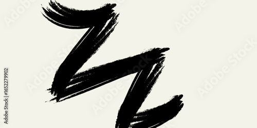 Japanese vector brush stroke, template texture on white background. Design strong brush stroke graphic element, turbulence brush stroke. Paint black strokes brush texture with space for your own text.