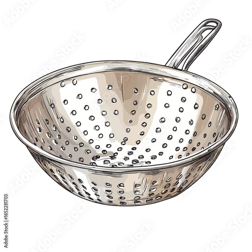 Colander on white background 