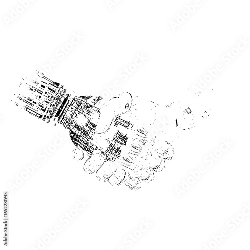 Handshake robot hand agreement partnership technology business collaboration future innovation ai automation