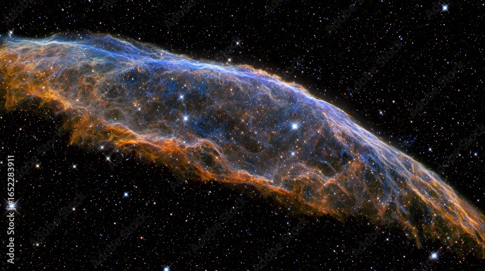 Fototapeta premium Detailed view of a celestial nebula in space.