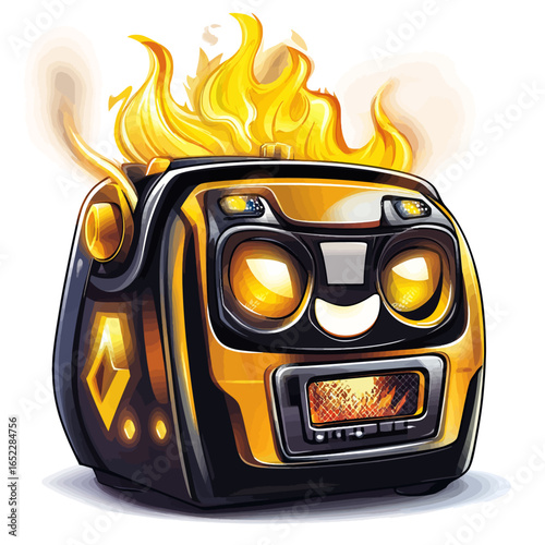 Deep fryer on a white 