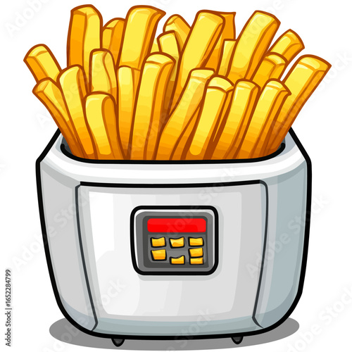 Deep fryer on a white background 