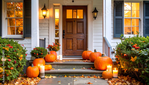 halloween pumpkin in a garden