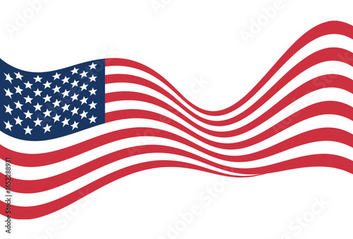 stylized wavy american flag illustration symbolizing patriotism, national pride, freedom, and united states identity