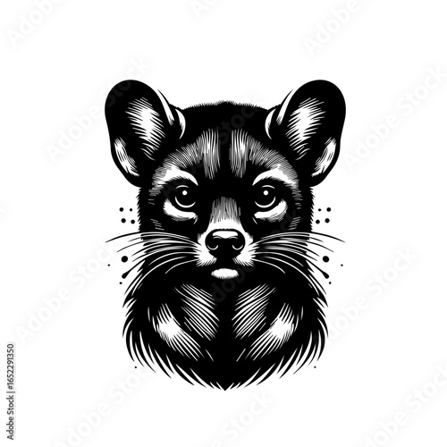A captivating civet illustration isolated on white background