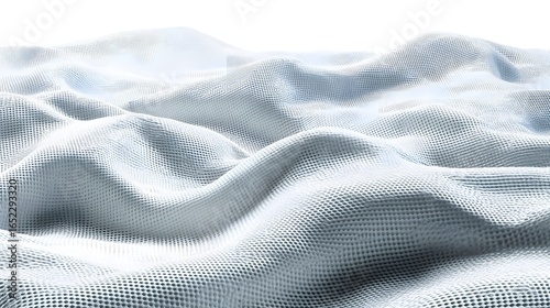 Light gray fabric with a textured pattern displays soft waves.