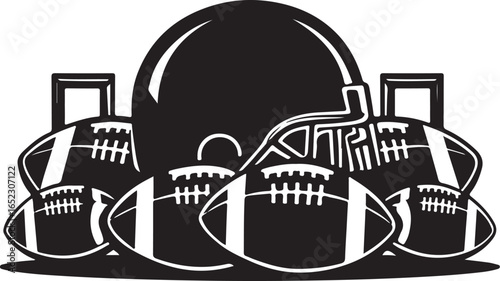 American football helmet, sports,  vector bundle