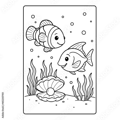 Clown Fish Sea Children Coloring Pages