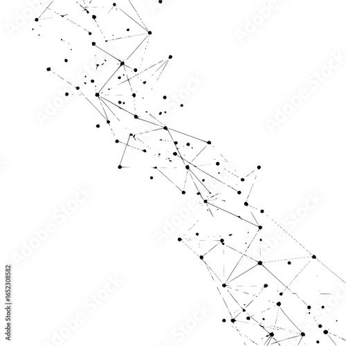 Abstract network connection communication structure technology background with connecting dots and lines