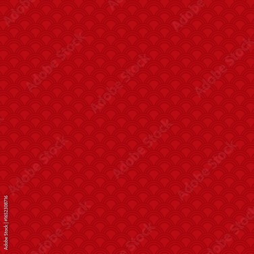A Seamless Geometric Red Pattern with a Subtle Fan and Wave Motif for Backgrounds