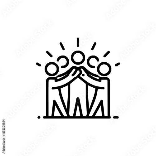 Teamwork collaboration success partnership cooperation unity support agreement achievement together connection goal