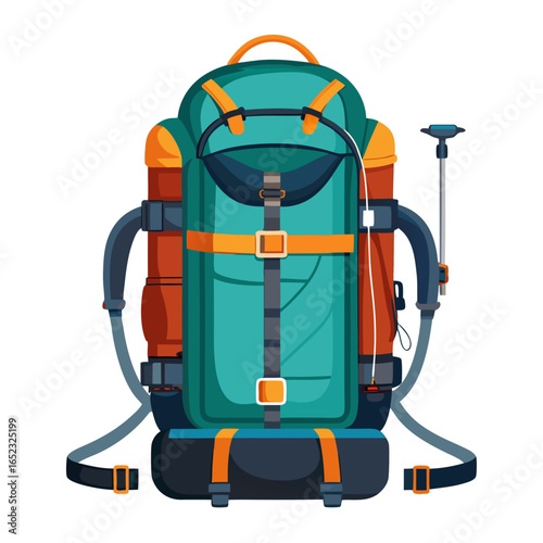 school backpack isolated on white