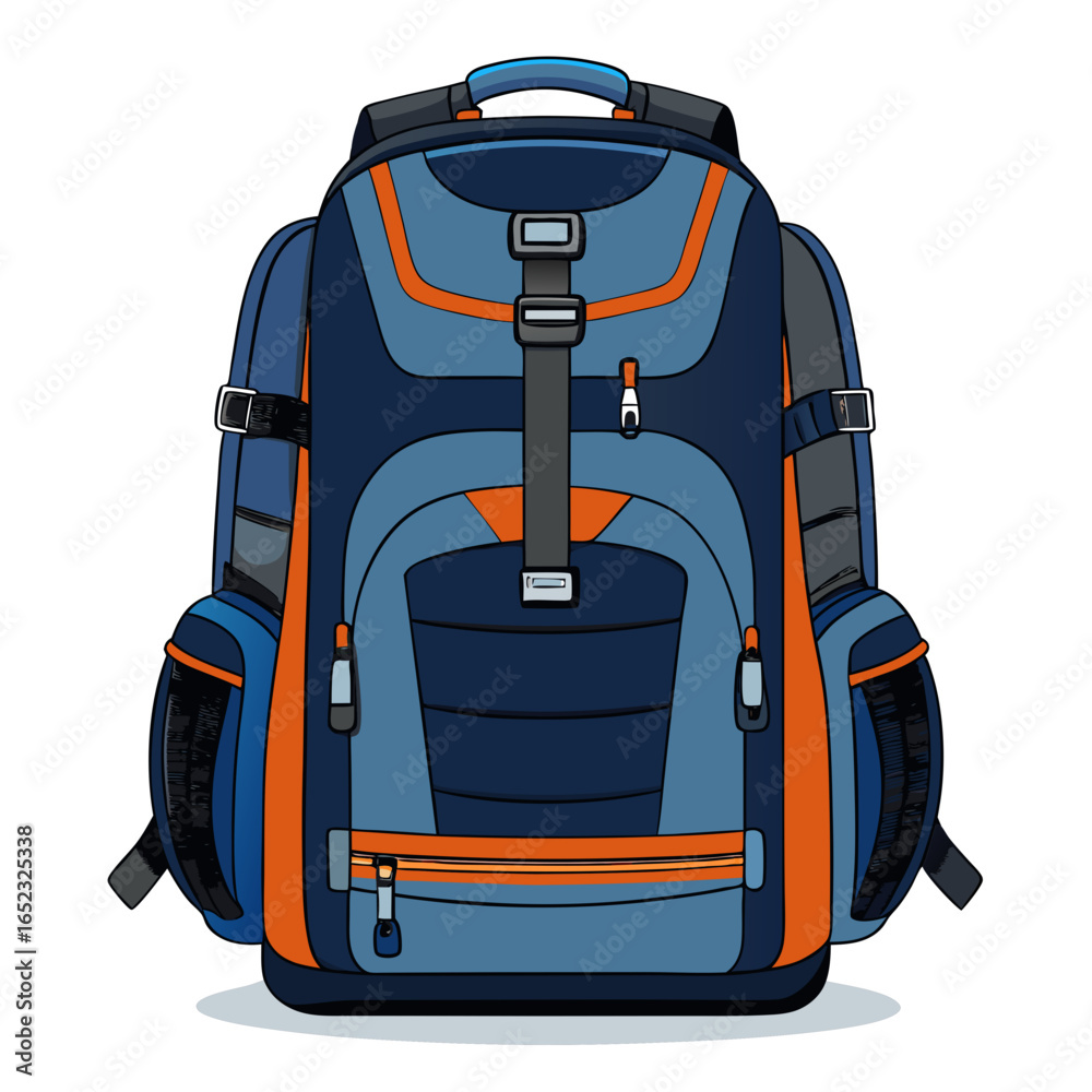 Fototapeta premium vector illustration of a backpack
