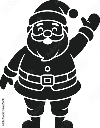 Santa Claus Silhouette – Festive Christmas Vector Illustration