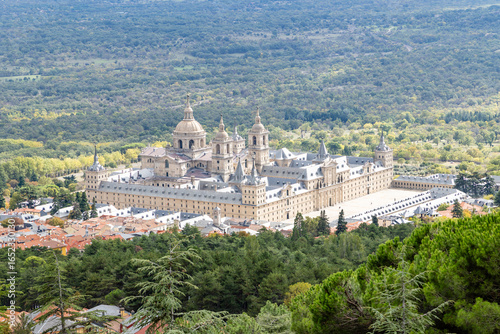 Views of the El Escorial Monastery from a viewpoint on Mount Abantos