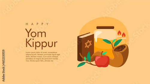 vector happy yom kippur background template