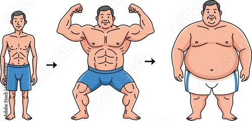 illustration of a male body