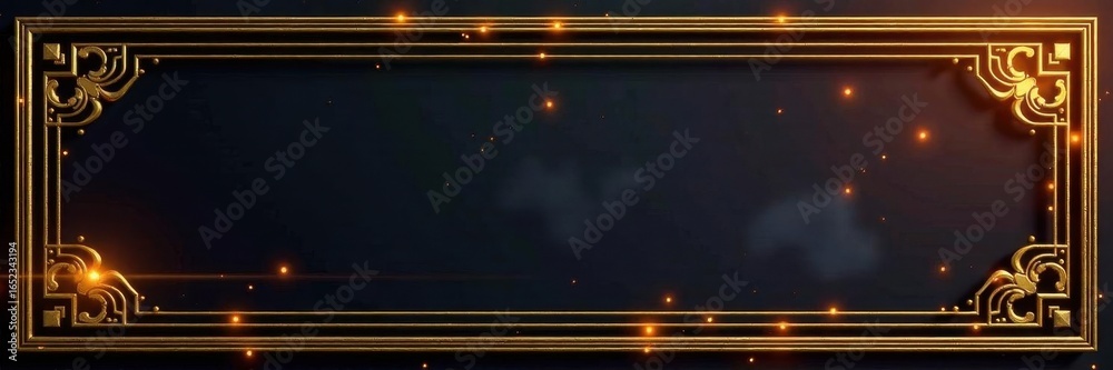 Obraz premium Elegant gold art deco frames, geometric design , ornate, modern frame