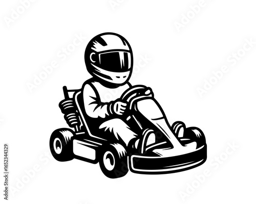 Gocart racer vector