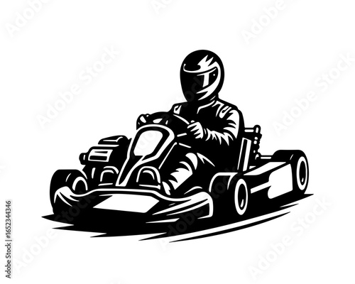 Gocart racer vector